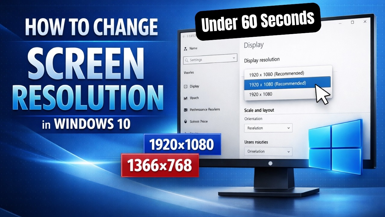 Как изменить разрешение экрана в Windows 10 (2026)