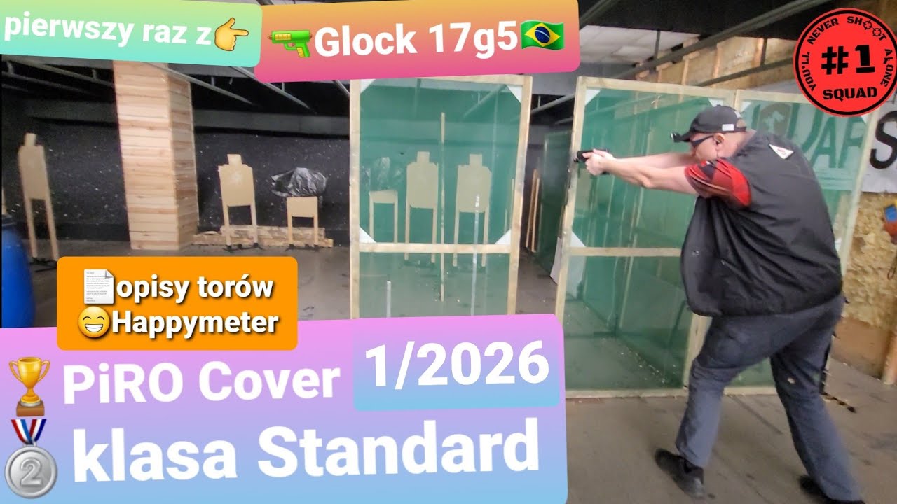 Zawody PiRO Cover🏆 1/2026 pierwszy raz z 🔫GLOCK 17g5MOS🇧🇷 🥈Standard 18.01.2026