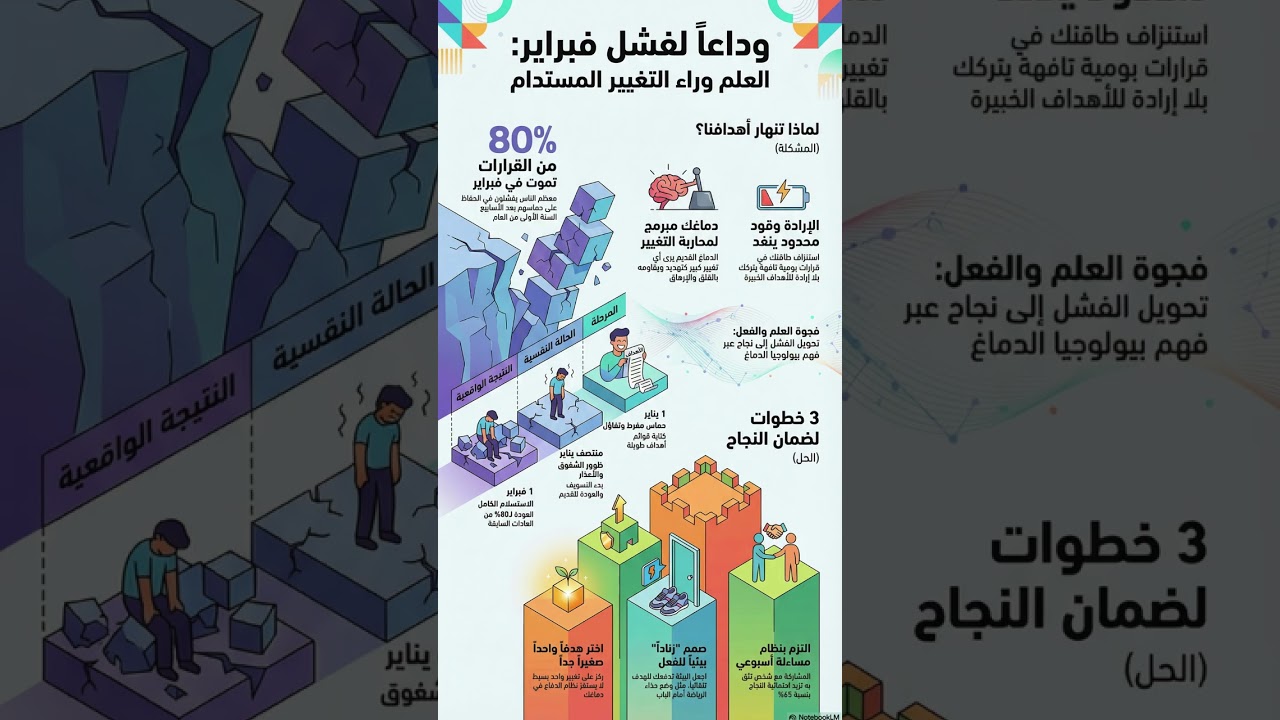 لماذا تفشل 80% من أهدافك قبل فبراير؟ اكتشف السر العلمي لتحقيق التغيير الحقيقي!