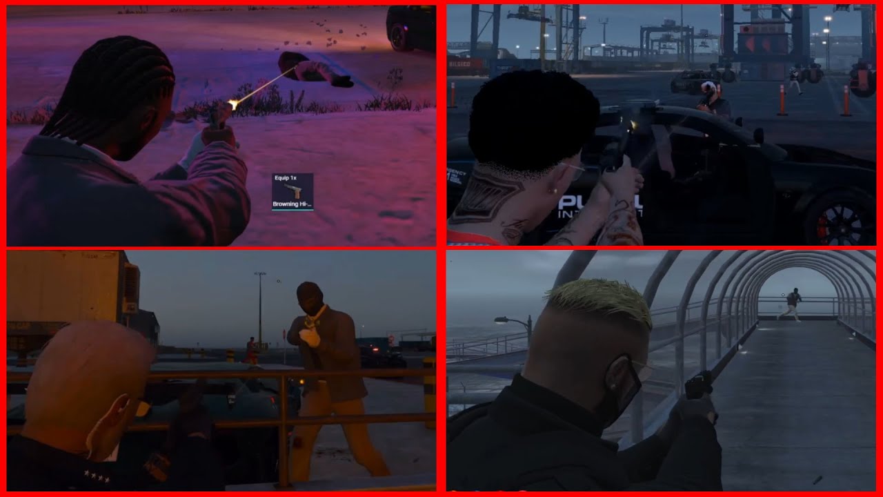GG vs PD fight at NBC docks (MULTI POV)