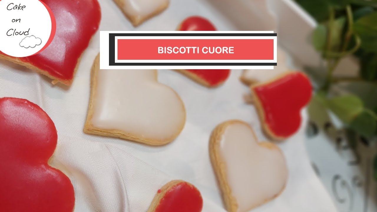 Biscotti cuore San Valentino - Friabili e con glassa all'acqua - Romantici e dolcissimi ❤️🤍