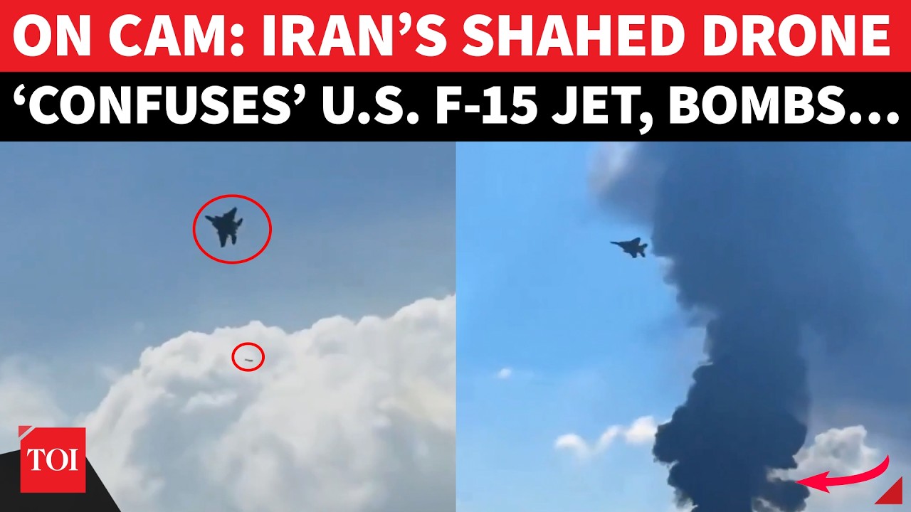 SHOCK VIDEO: American F-15 CHASES, Then FAILS To Shoot Down Iran&rsquo;s Shahed Drone, MASSIVE FIREBALL&hellip;