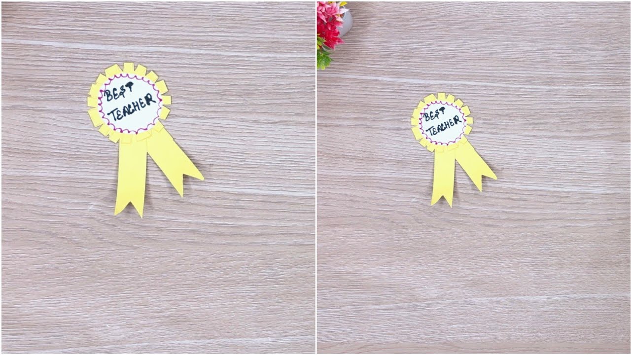 Best Teacher Award Craft 🏅 | Easy Paper Badge Making | Teacher’s Day Special