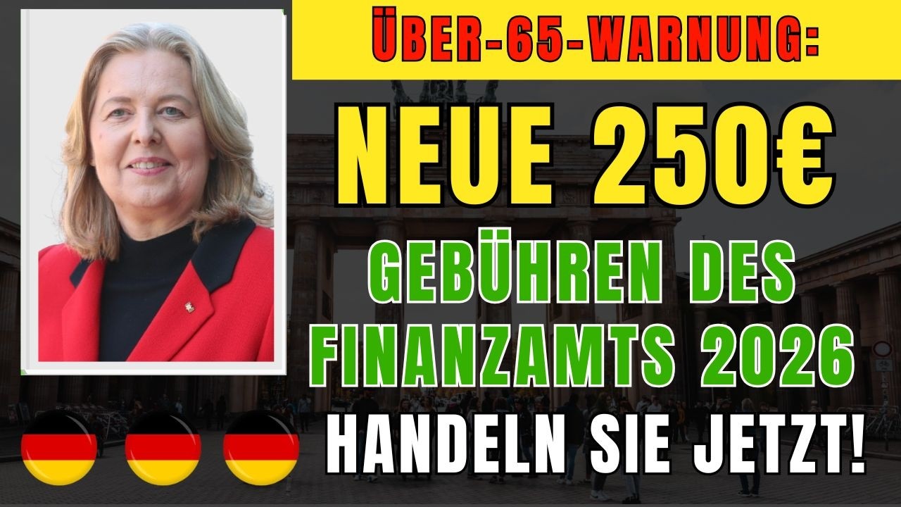 Warnung für über 65-Jährige: Neue Gebühren von 250 € beim Finanzamt ab 2026 – Handeln Sie jetzt!