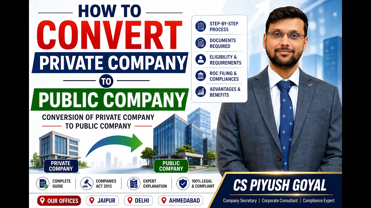 How to convert a private company to public company | Conversion of Private Company to Public Company