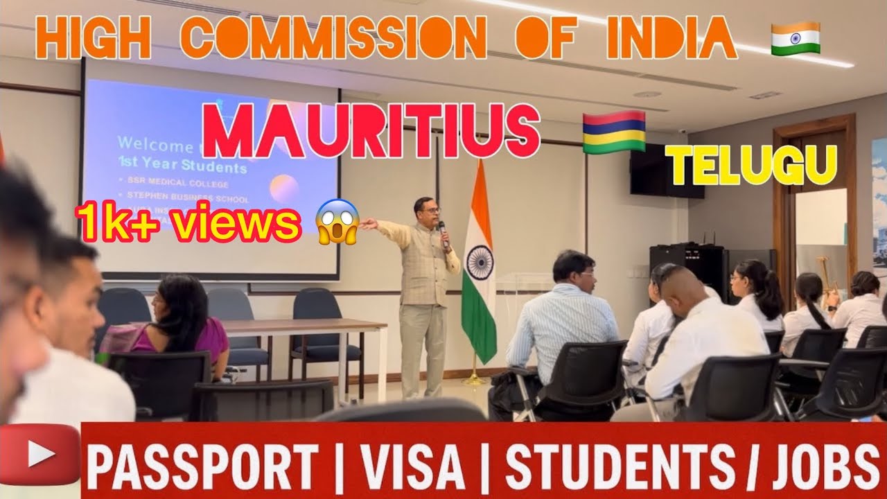 ✨ “High Commission of India🇮🇳in Mauritius🇲🇺 – Passport, Visa, Student & Work Help!”🤯 #mauritius 