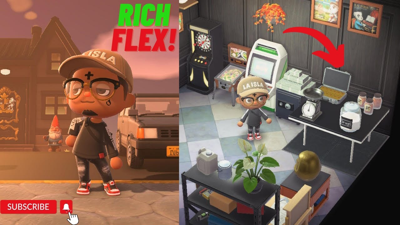 MTV Cribs: Trap House Tour | Animal Crossing NH Edition (Happy Home Paradise DLC furniture added)