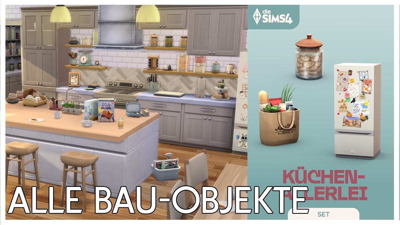 Küchen-Allerlei-Set alle BAU-OBJEKTE 💚💚💚 Die Sims 4