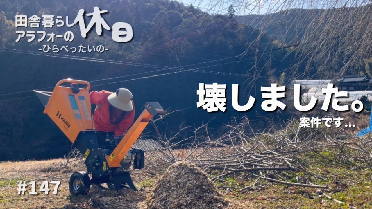 【正直レビューしようしたら…やらかしました】 #147 ウッドチッパー｜田舎暮らし｜アラフォー｜vlog