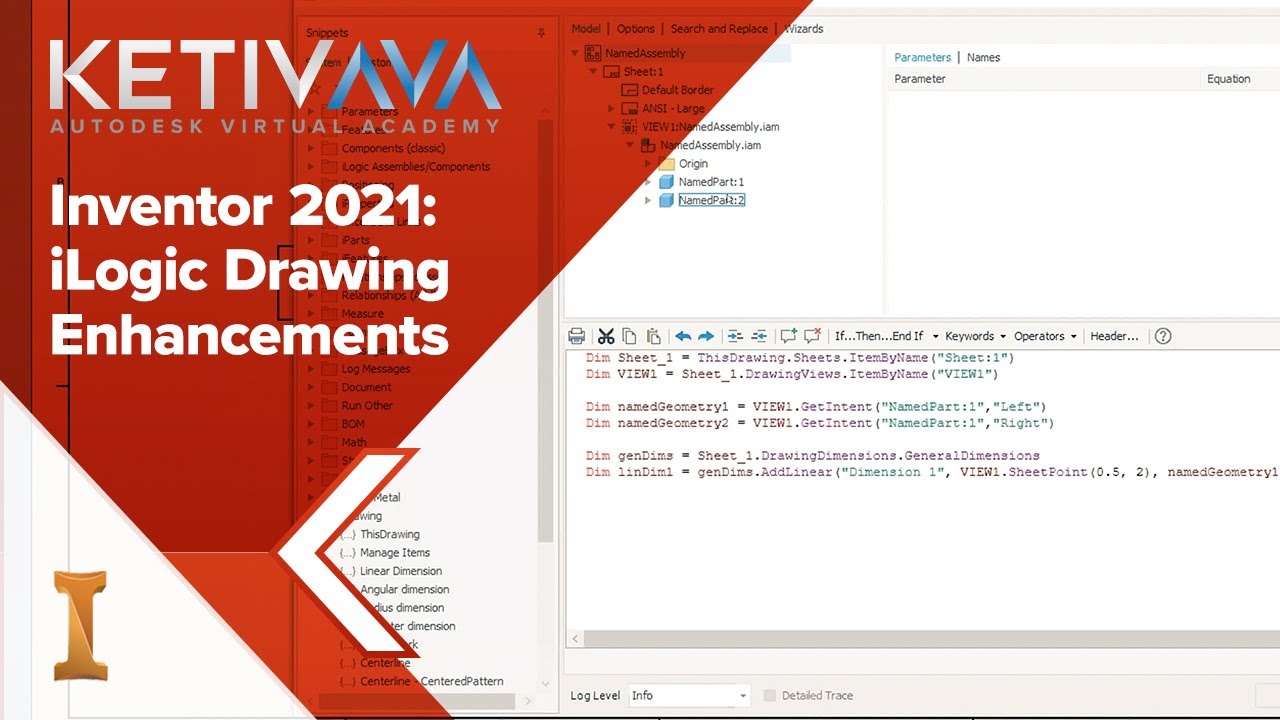 Inventor 2021: Улучшения в работе с чертежами iLogic | Виртуальная академия Autodesk