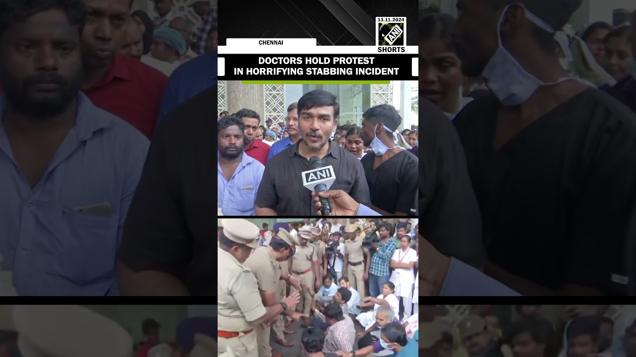 Angry doctors hold protest at hospital premises in Chennai demanding safety after stabbing incident