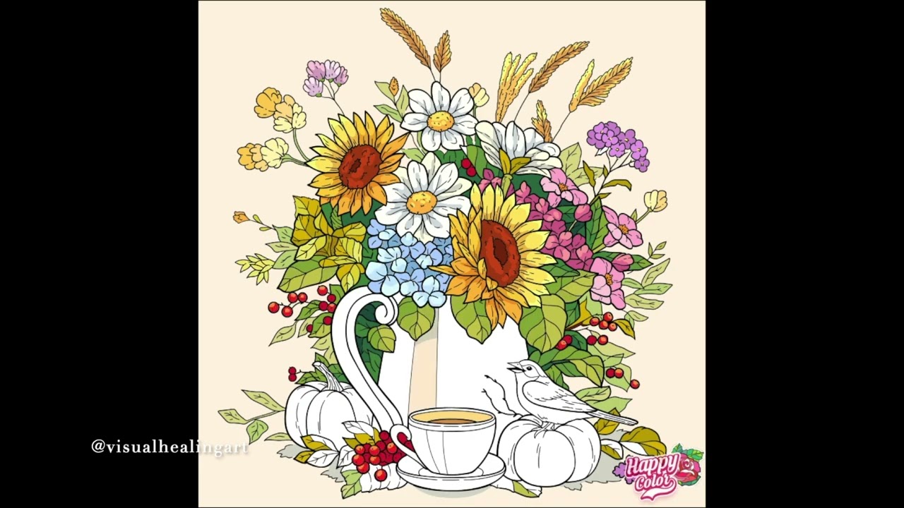 Relax, Recharge, Reflect with the Happy Color app.  October 2025