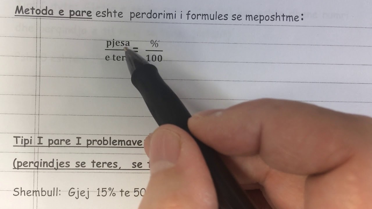 Perqindja - Si Llogaritet Ajo