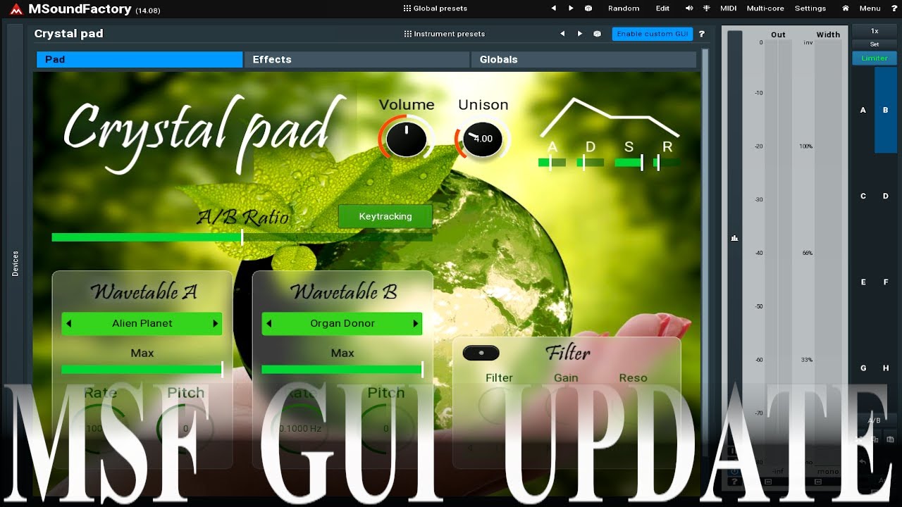 MSoundfactory GUI update