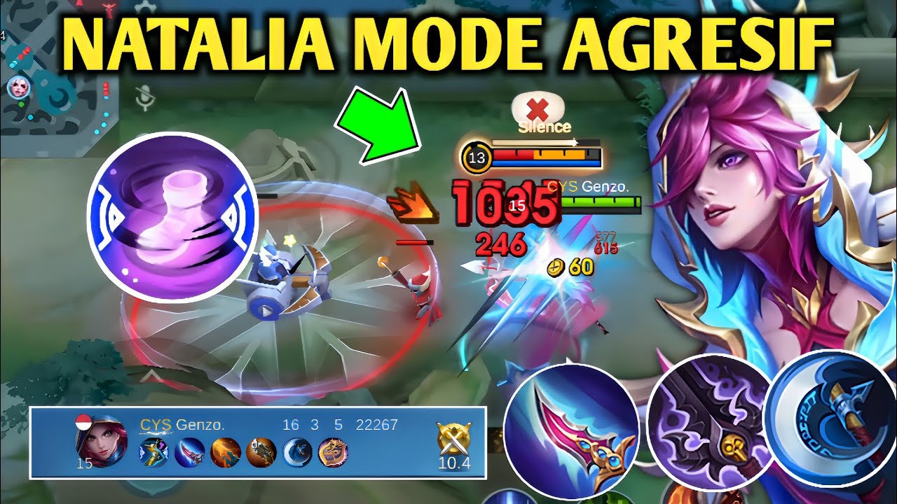 16 KILL!!🔥☠️ NATALIA ROAM SUPER CARRY SAAT TIM TERTEKAN!! | TOP GLOBAL NATALIA - MOBILE LEGENDS