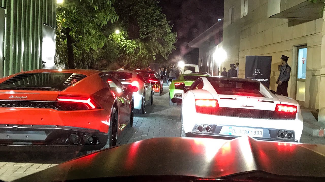 Midnight Supercar Run in INDIA (Bangalore)  Boit Club - 13+ Cars