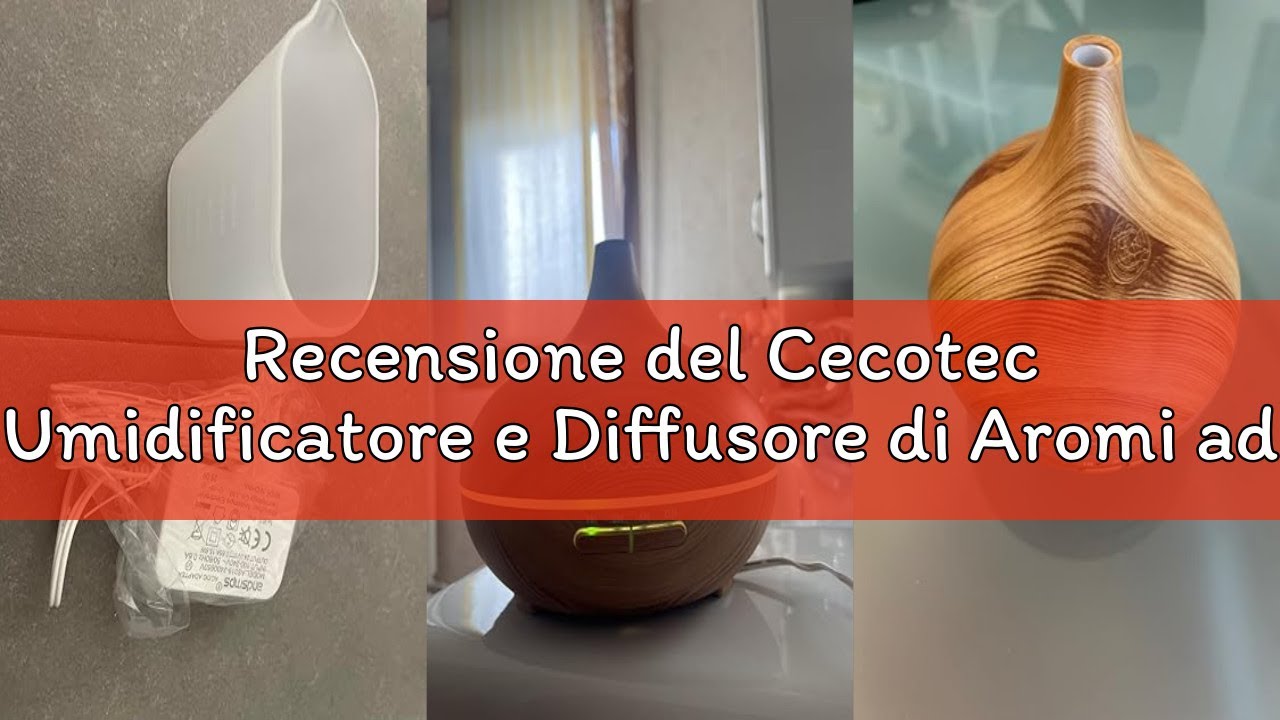 Recensione del Cecotec Umidificatore e Diffusore di Aromi ad Ultrasuoni con Timer Pure Aroma 300 Yan