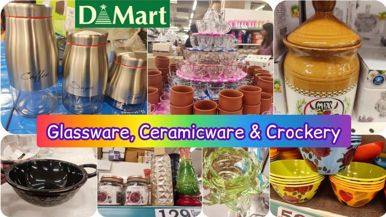 Dmart latest tour, Glassware, ceramic, melamine & crockery collection, kitchen decor, new arrivals