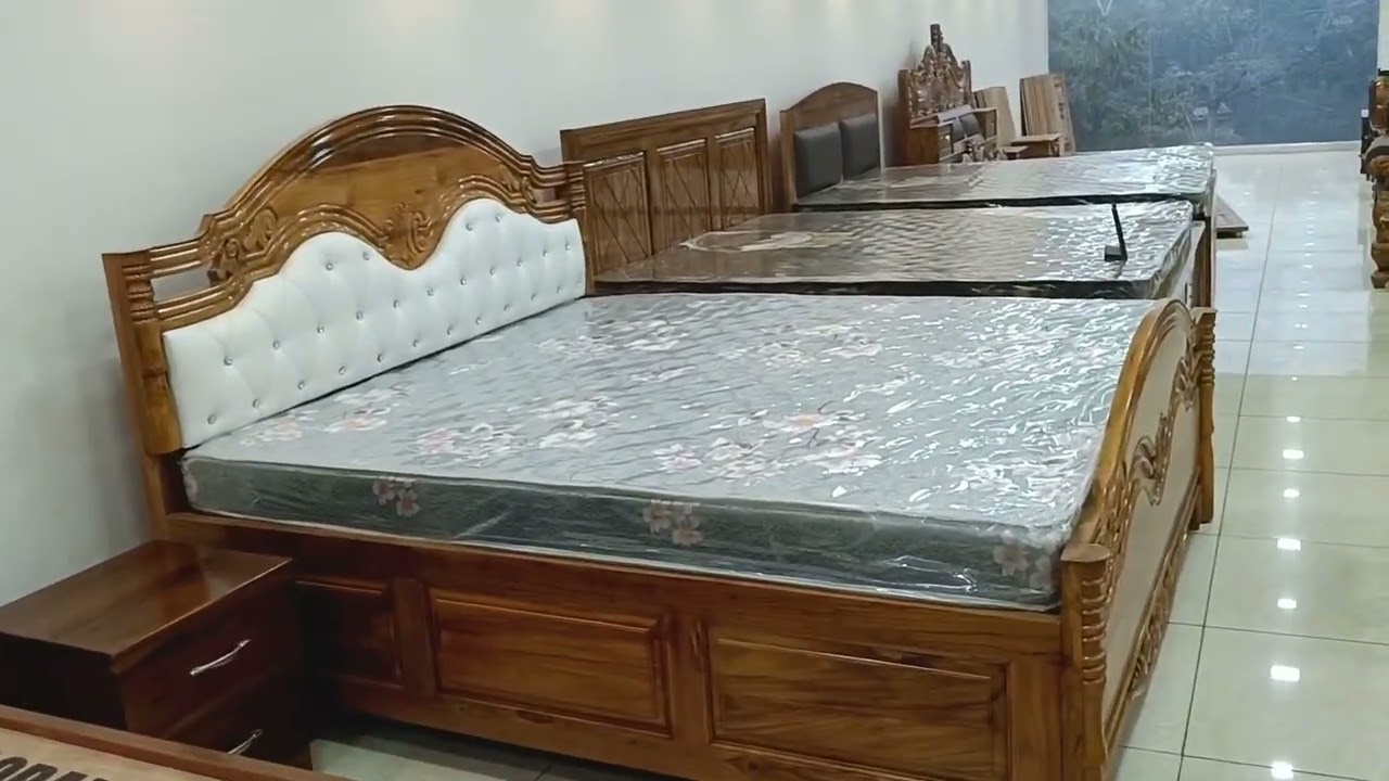 🛏️ New Sagwan Bed – Royal Look, Best Price!📍 Bakhrour jaddi  Barauli, Gopalganj #HindustanFurniture