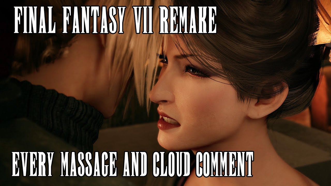 All Massage Scenes + Cloud opinion on Aerith's dress | Final Fantasy 7 REMAKE in 4K
