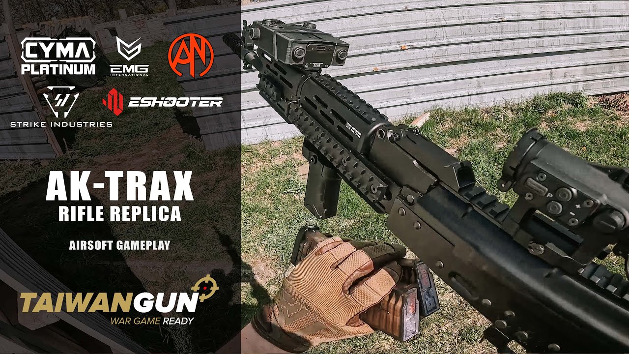EMG Cyma Platinum Strike Industries AK-TRAX with Eshooter ETU  - @AirsoftNext Gameplay