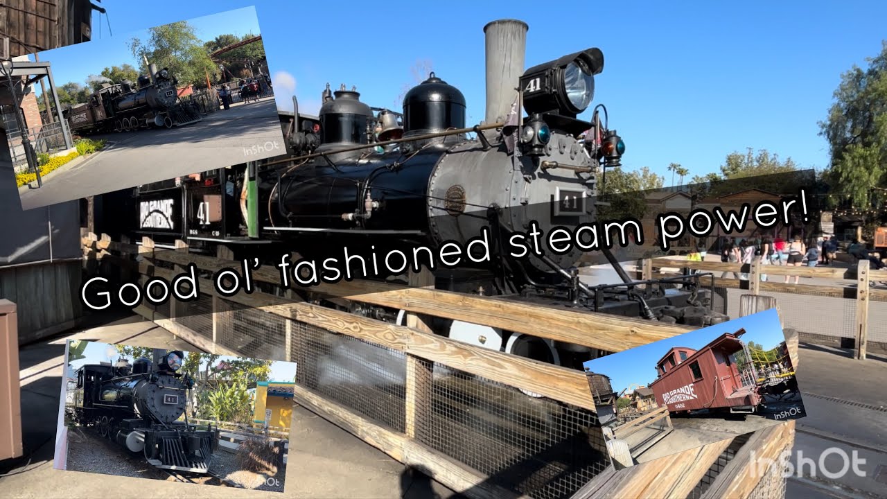 Railfanning Rio Grande Southern 41 at Knotts Berry farm on 3/21/2025