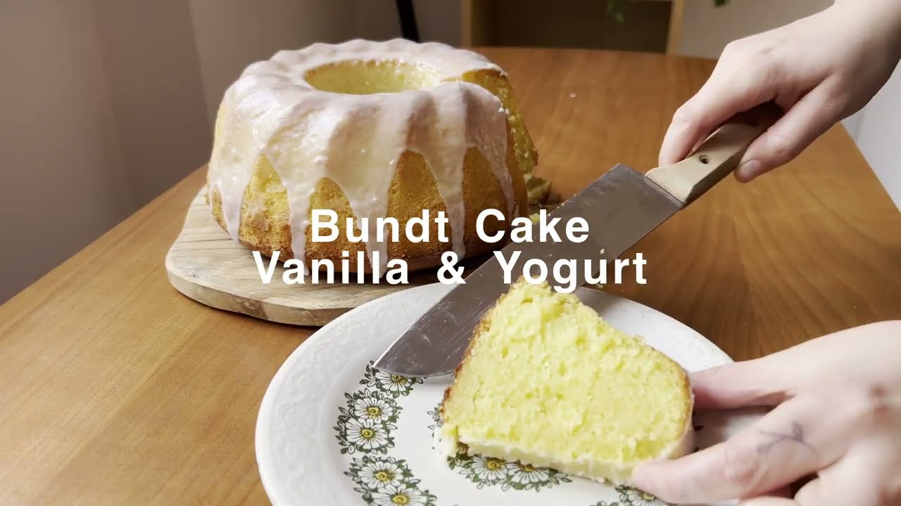 Soft & Moist Vanilla Yogurt Bundt Cake | Easy Recipe