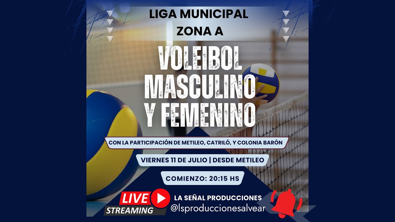 VOLEIBOL MASCULINO Y FEMENINO - PRIMERA DIVISIÓN -ZONA B: JORNADA EN METILEO