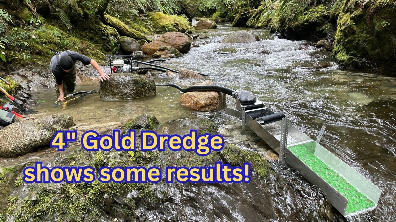 Gold dredging in NZ!  Finding gold with a homemade dredge!