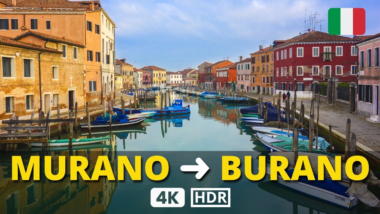 🚤 Venice VAPORETTO Ride – From MURANO to BURANO | Beautiful Island Journey by Boat 🌊