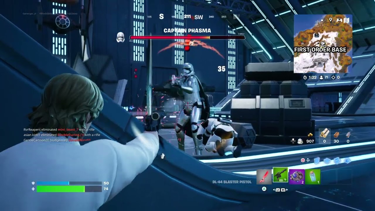 Captain phasma crotch shot sneak attack Fortnite ryona