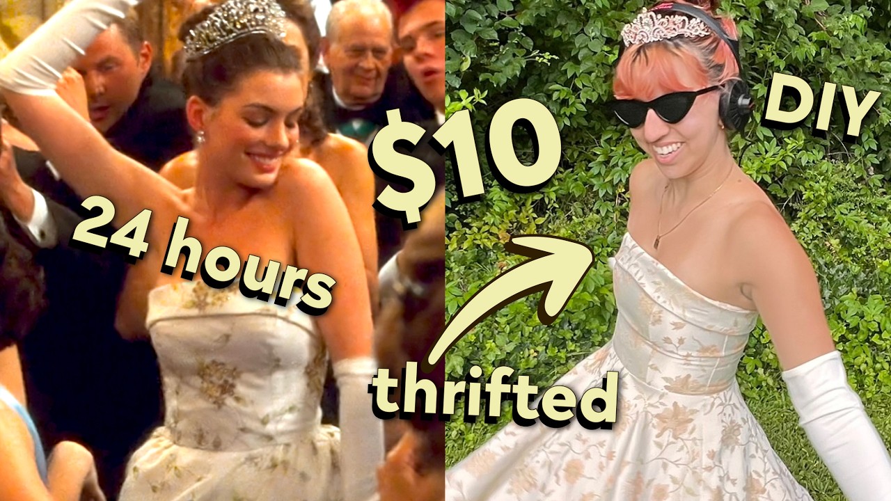 Princess Diaries dress in 24 hours?! 👑 chaotic sewing vlog with a party reveal