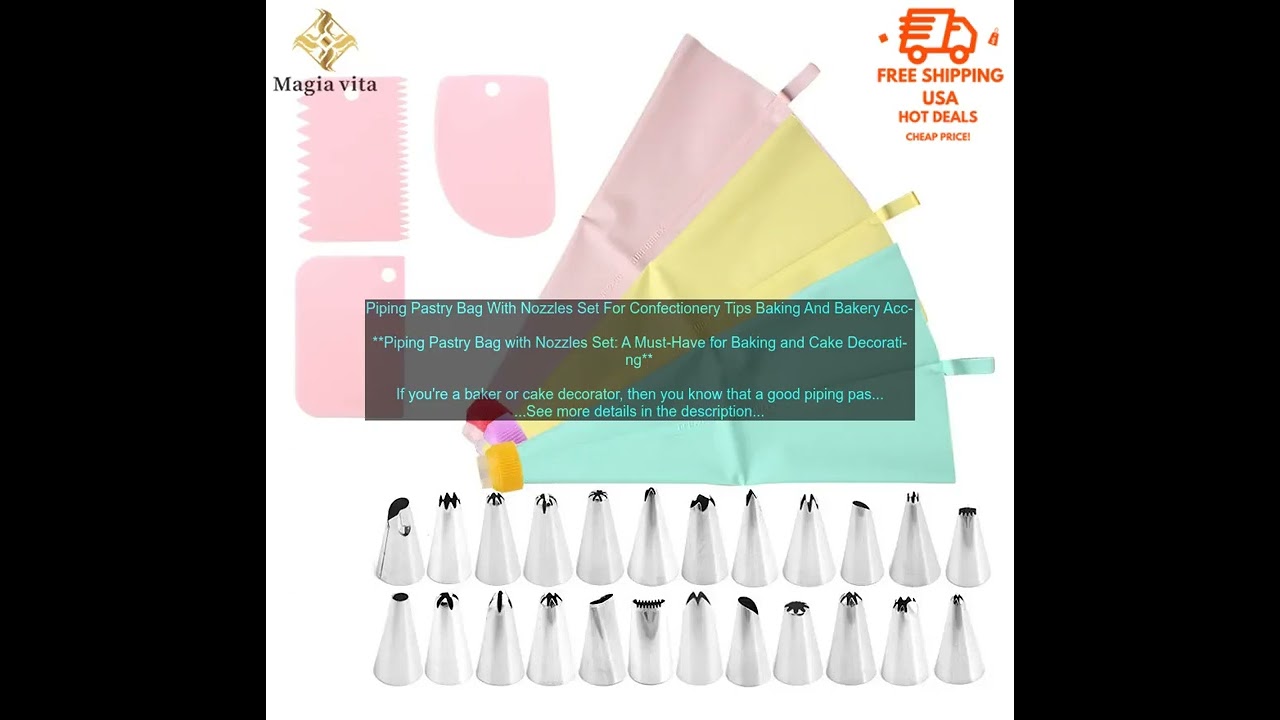 1005004127642121 Piping Pastry Bag With Nozzles Set For Confectionery Tips Baking And B