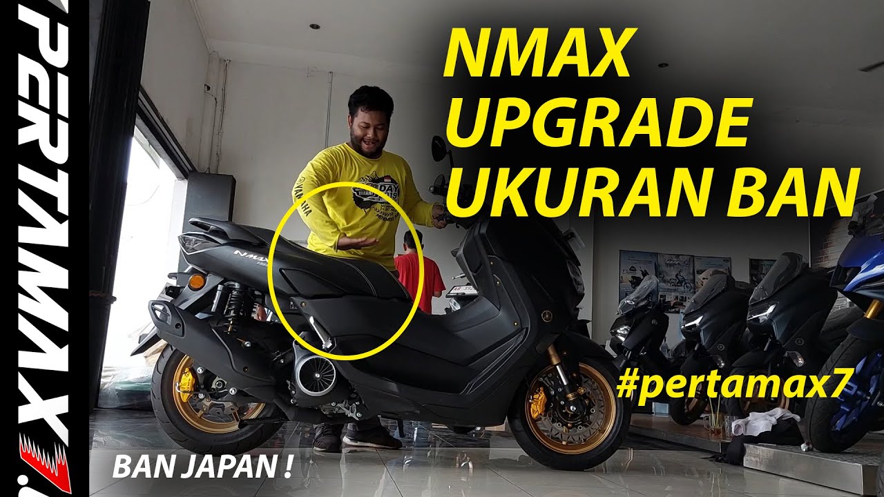 Review Orang Pendek Naik Yamaha NMAX Upgrade Ukuran Ban 150 Jadi Sejinjit Apa #yamaha #nmax #modif