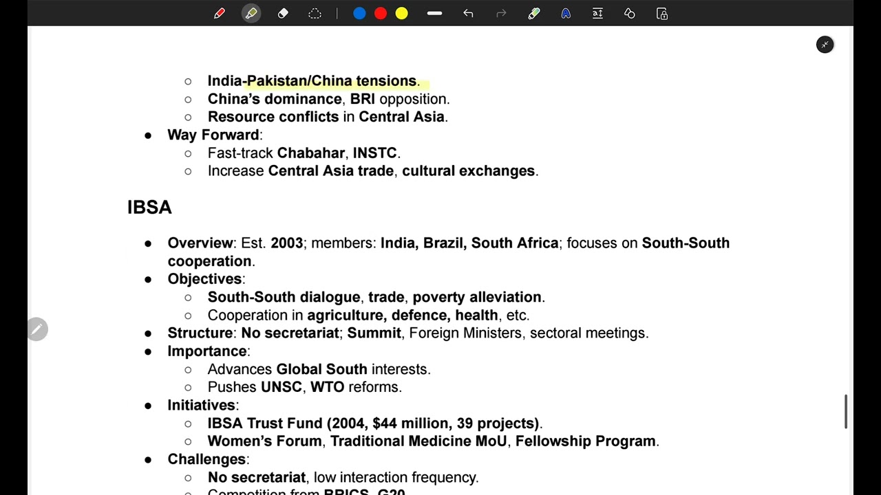 International relations L-14  |BRICS, SASEC, SCO, IBSA, and OPEC | UPSC CSE |PSC |Quick