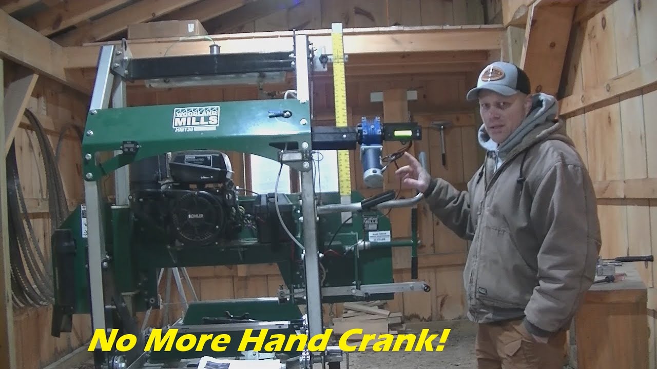 Byers Timbertech Acculift Powerhead install on Woodland Mills Sawmills
