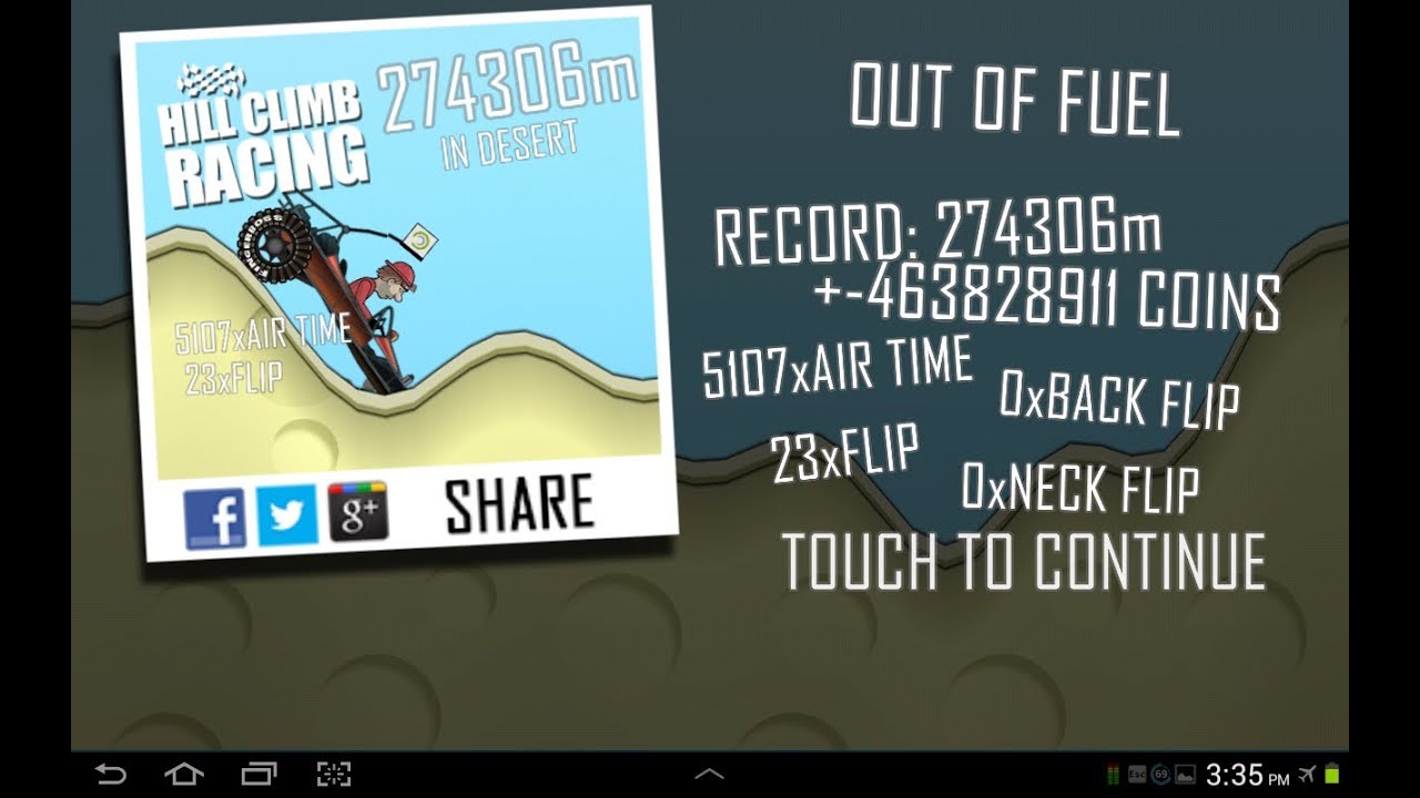 HIll Climb Racing - 274 306m (Desert)