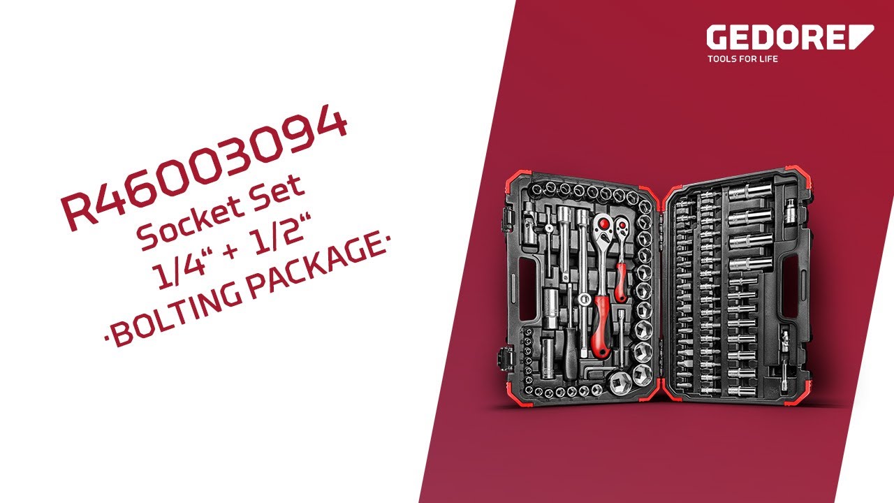 GEDORE red Socket Set | R46003094 | Ratchets, Nuts and Accessories in 1/4" and 1/2"