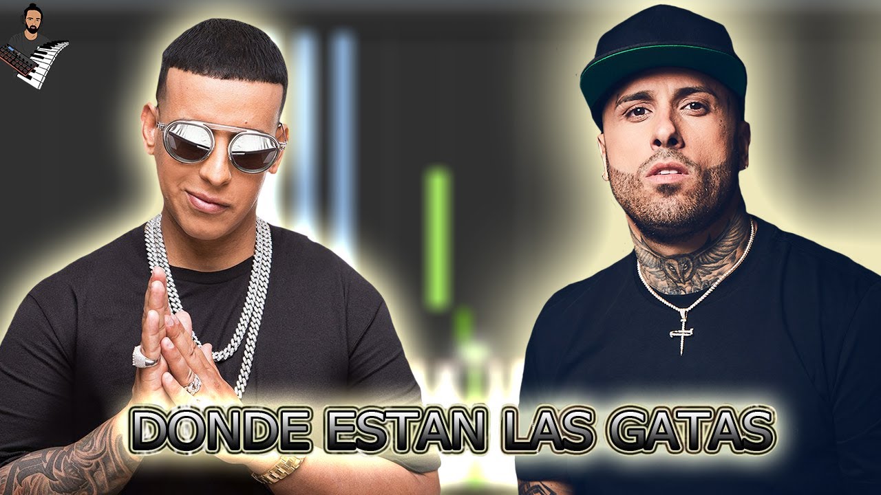 Donde estan las gatas - Nicky Jam ft. Daddy Yankee | Piano Tutorial / Partitura / Karaoke / MIDI