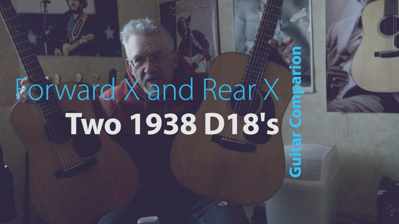 Две гитары Martin D18 1938 года выпуска: Rear X и Forward X.