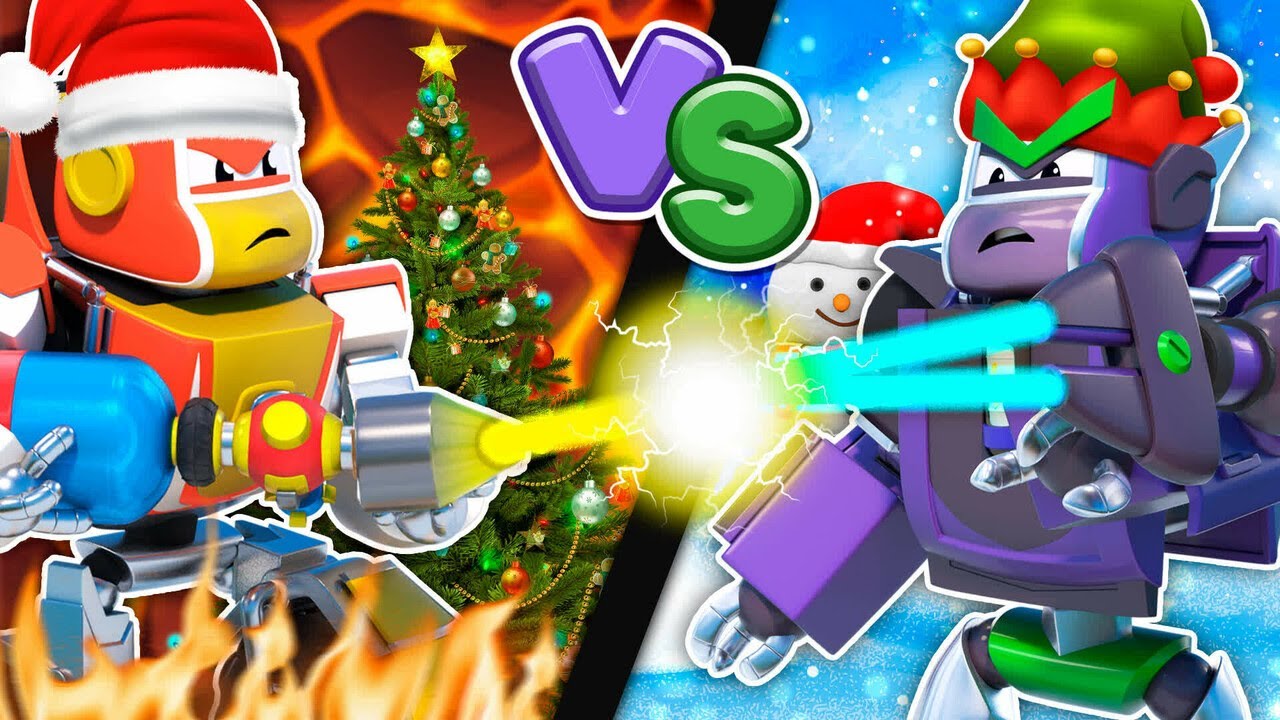 O Vilão do Mal Congelou Todo Mundo durante as Férias 🎄| Transformação do Carro Robô | Robofusão