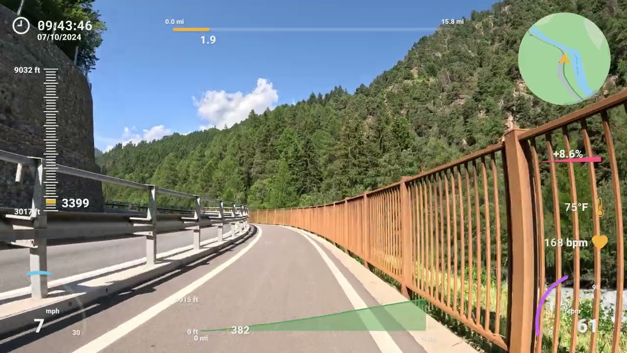 (Normal Speed) Climbing Passo dello Stelvio starting in Prato allo Stelvio