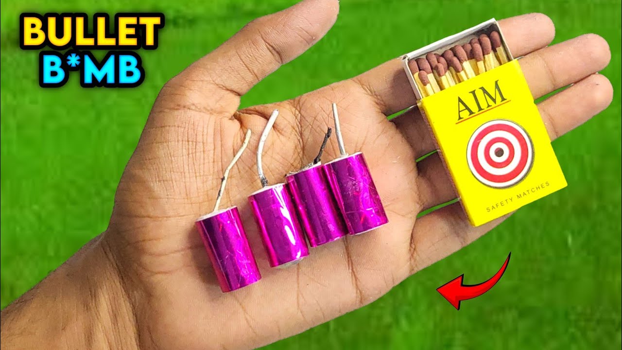 Matchstick bullet b*mb making , how to make bullet cracker at home , पटाखे बनाए अब घर पे