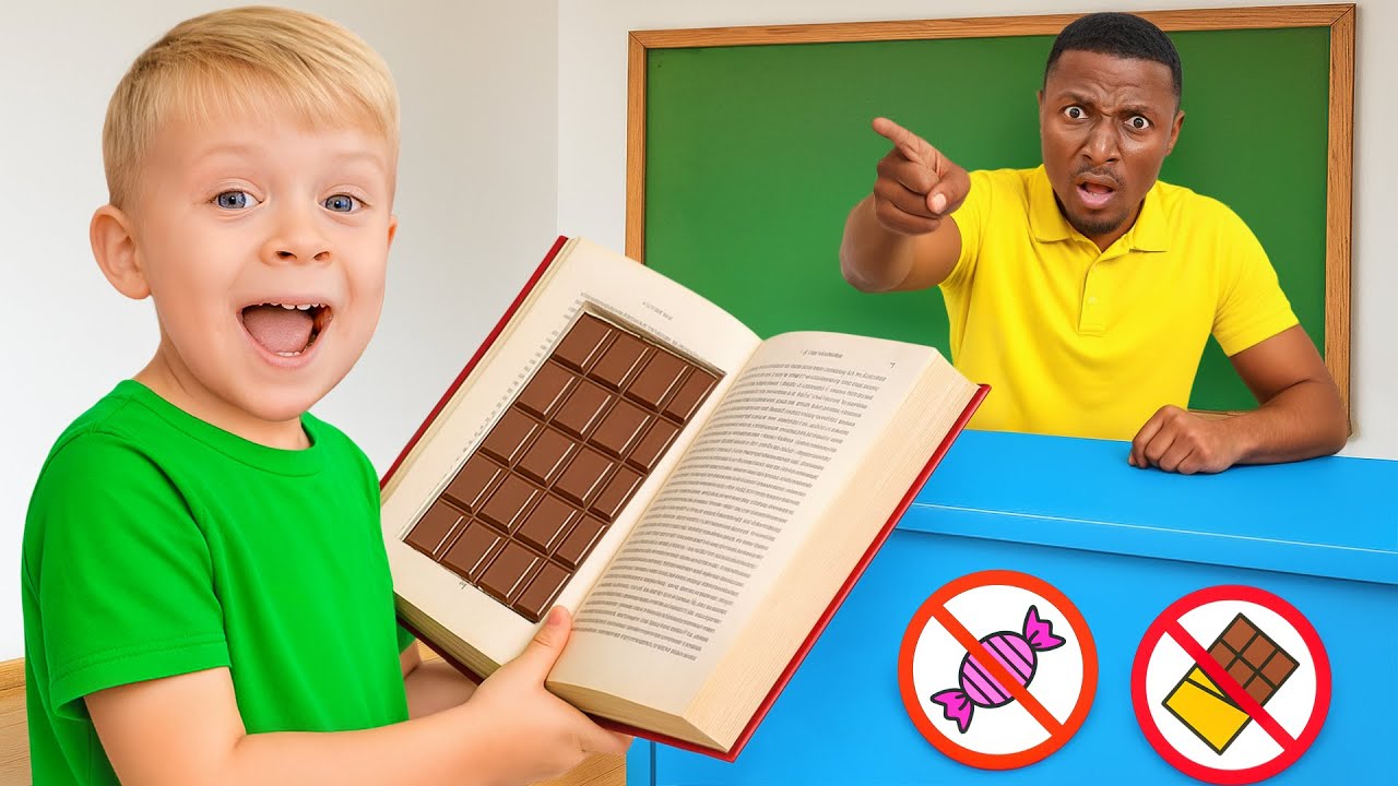 Divieto di Caramelle a Scuola | Divertente Avventura di Nascosto