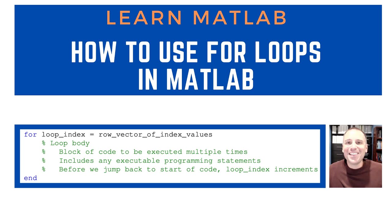 How to use for loop in MATLAB