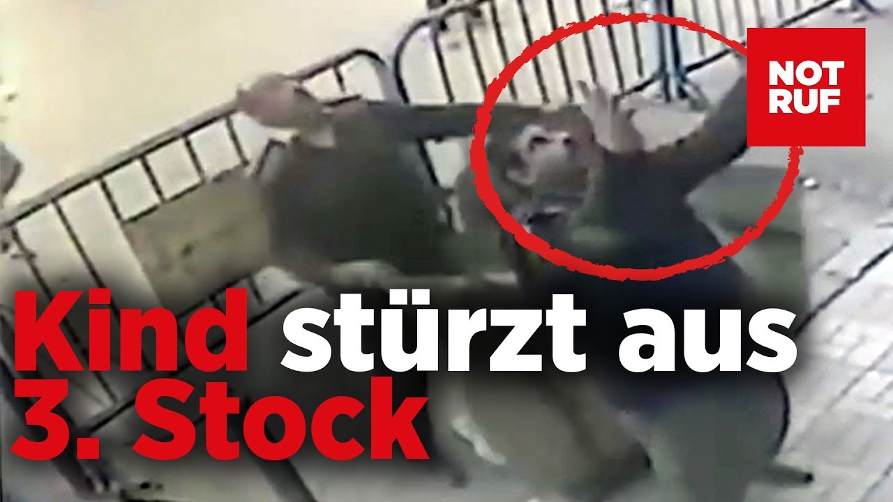 Polizist fängt Kind nach Fenstersturz auf – Überwachungskamera filmt Schockmoment