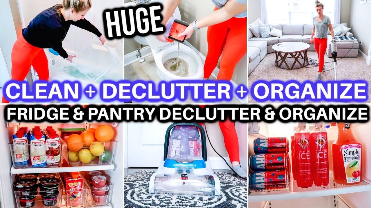 *SUPER EXTREME* CLEAN + DECLUTTER WITH ME | FRIDGE + PANTRY ORGANIZATION | SPEED CLEANING MOTIVATION