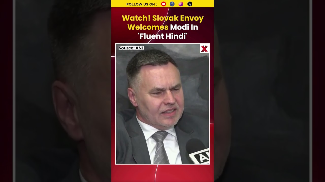#mustwatch PM Modi Gets Warm Hindi Welcome From Slovak Envoy, Video Goes Viral Online