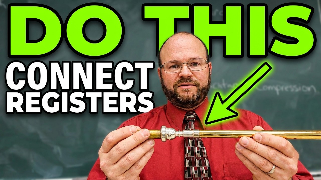 Connecting registers on trumpet 