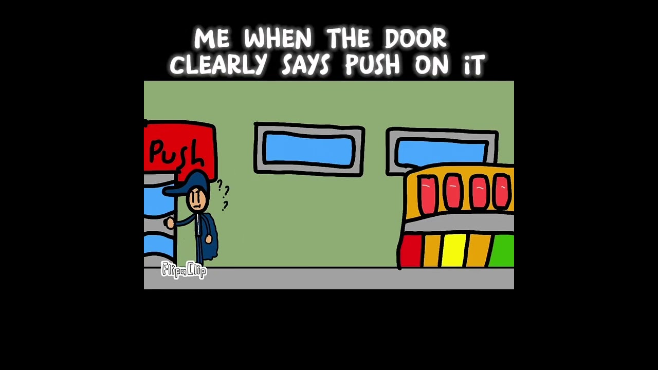 The door won&rsquo;t open): #Zplash #flipaclip #viral #memes #funny #helpmemakethismakesense #viralvideo 